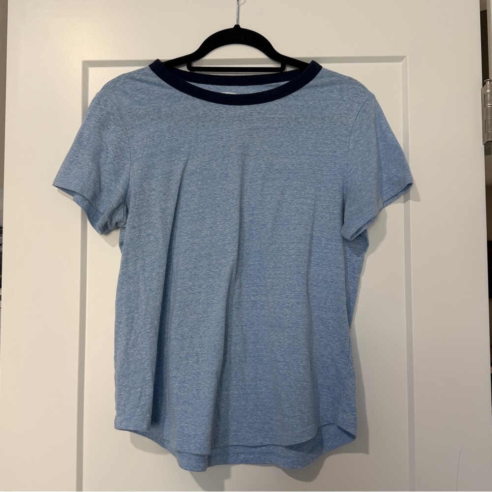 Old Navy Light Blue Heathered Everywear Tee
